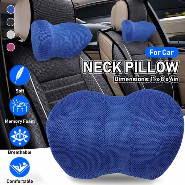 

seat cushions car headrest neck pillow for chair memory foam cotton mesh cushion travel home office cove accessories