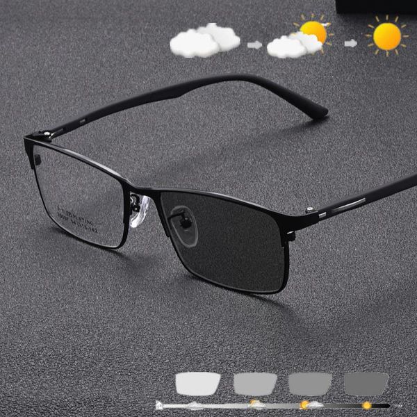 

sunglasses high-quality smart graying myopia fashion ultra-light pochromic men's ultra-clear casual out-of-sight, White;black