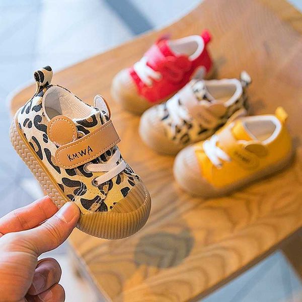 2021 New Spring Toddler Boy Shoes 1-3 anni Canvas Baby Infant Leisure Shoes Autunno Bambini Girl Sneakers Lepoard D12201 H0917