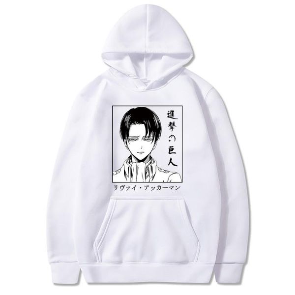

men's hoodies & sweatshirts harajuku anime attack on titan ackerman men funnu cartoon shingeki no kyojin printed fashion winter sweatsh, Black