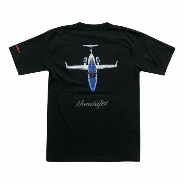 

vintage 90s hondajet t-shirt, White;black