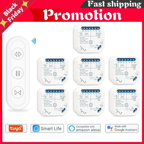 

smart home control life curtain switch module remote blinds roller shutter rf+wifi app timer google aelxa echo