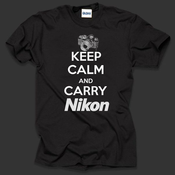 

keep calm and carry nikon t shirt shirt cool pgrapher, White;black