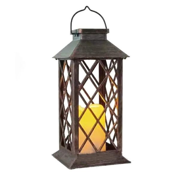 

solar lamps nb-4 lantern hanging lanterns waterproof led flickering flameless candle mission outdoor garden decorative lights