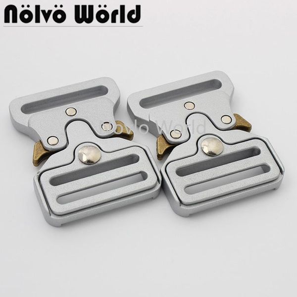 

bag parts & accessories 2-30 pieces 2 colors 56*43mm 1-1/4'' silver white color insert buckle for camping suitcase adjust luggage, Black