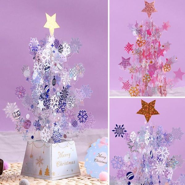 

merry christmas card snowflake 3d up greeting cards holiday winter gifts t8g3