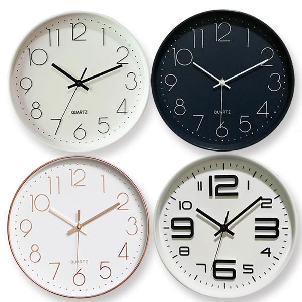 

wall clocks kitchen blue round home decor watch mechanism clock pow living room decoration relogio parede 50zb200