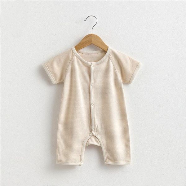 

born baby rompers organic cotton boy girl romper short sleeve clothes summer children pajamas infant jumpsuit jumpsuits, Blue
