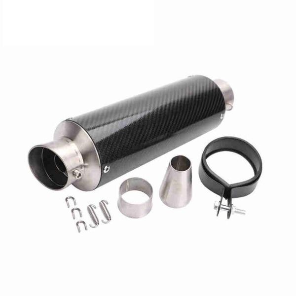 

motorcycle exhaust system 51mm pipe muffler cb400 cb600 z750 z800 530 mt07 gy6 motorbike escape moto carbon fiber