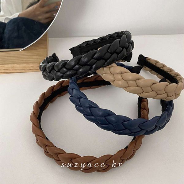 

twist knitting pressure hoop wide edge hairpin in autumn, Black;brown