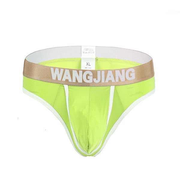 

waist zhongshan low men's underwear ice silk solid color thong, Black;white