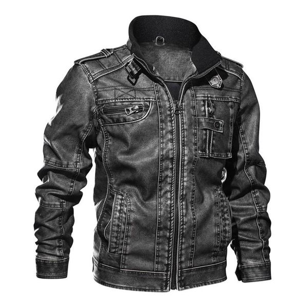

men's fur & faux coat men plus size jackets pu leather slim fit motorcycle mens coats and male m-7xl, Black