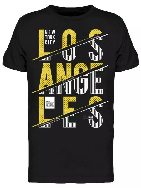 

Typography Los Angeles Tee Men's -Image by Shutterstock, White;black