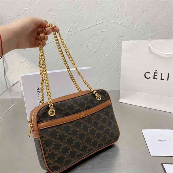 

factory 's same underarm bag, camera women's 2021 fashion chain small square leather old flower messenger women luxuryss designers