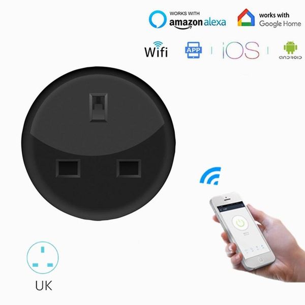

smart home control uk tuya wifi plug life app power timer voice 10a sockets for alexa google remote
