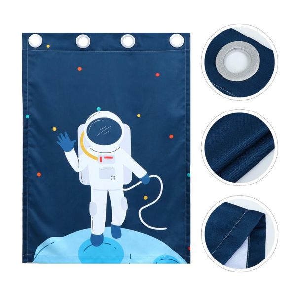 

curtain & drapes 1pc planet astronaut lightproof creative window sheer for home