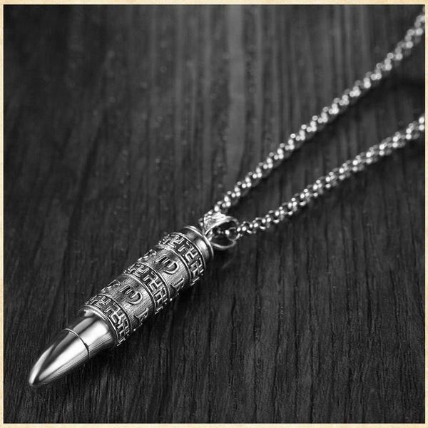 

pendant necklaces tibetan silver personality buddhist mantra amulet necklace