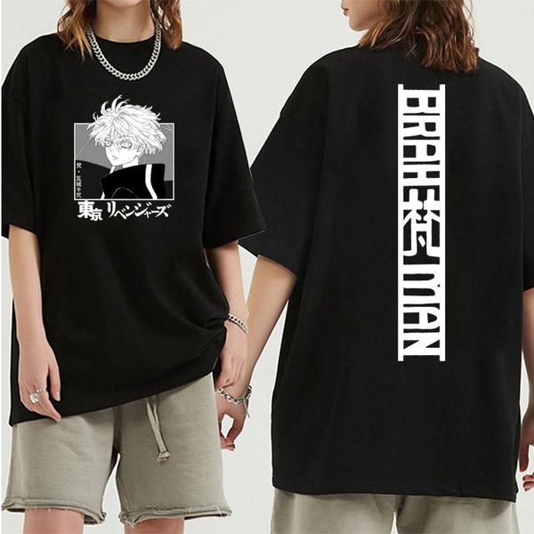 

men's t-shirts tokyo revengers senju tshirt anime style clothes loose men and women, White;black