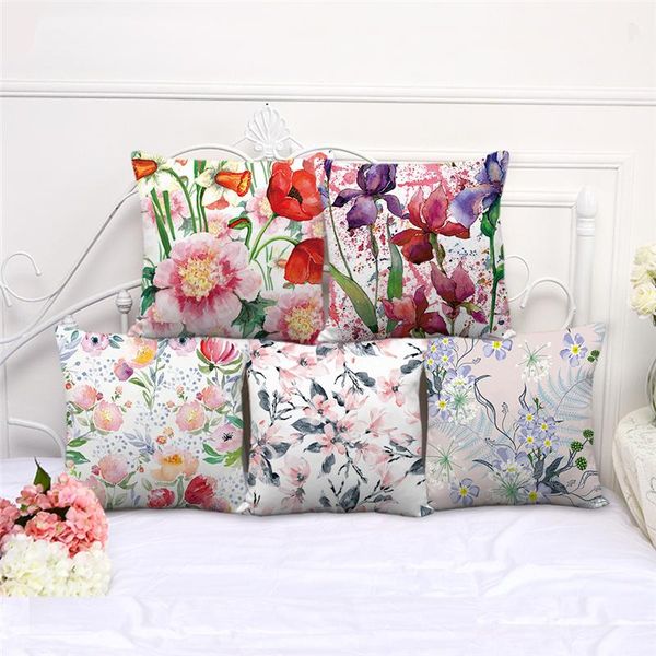 

beautiful sunflower printed cushion cover fresh floral pillowcases soft velvet year christmas decorations for home cushion/decorative pillow