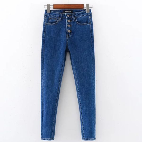 Coreano sexy harem calças feminimos estiramento fino mulheres jeans lápis outono alta cintura longa calças 210510