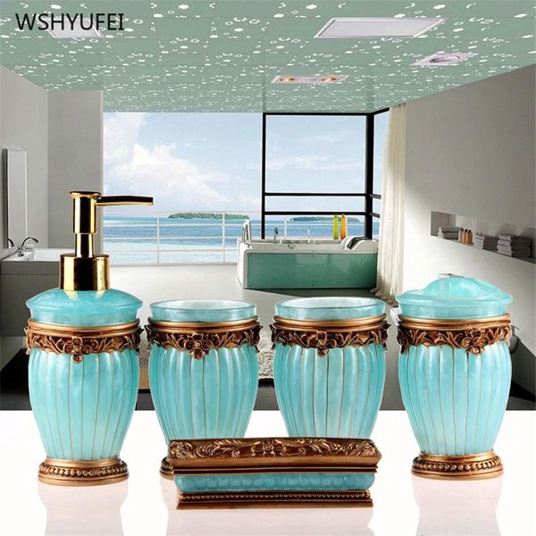 

bath accessory set european style high grade resin bathroom accessories wedding wash couple mouthwash cup soap dish decoration