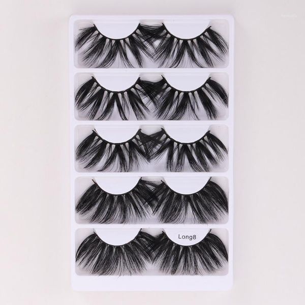 

pairs 25mm 3d mink hair false eyelashes handmade super long soft fluffy volume wispies lashes extention cruelty-
