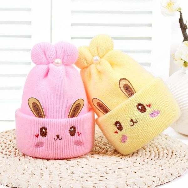 

caps & hats born girl&boy baby soft warm crochet knit cartoon beanie cap cute winter for 0-6 months, Yellow