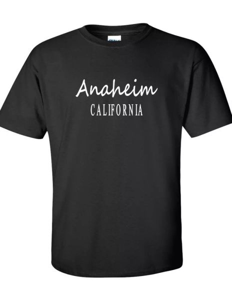 

anaheim california t-shirt angels urban swag cotton black tee shirt, White;black