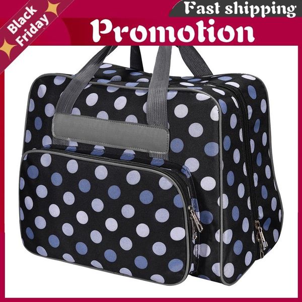 

other arts and crafts travel durable tote large capacity sewing machine bag multi-functional storage bags fashion useful dot pattern oxford