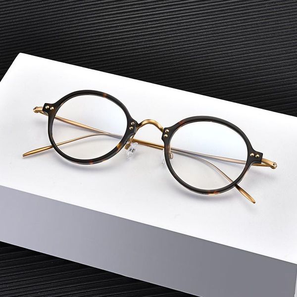 

round retro prescription extra small pure titanium spectacle glasses frame myopia men women japanese ultra-light eyeglasses fashion sunglass, Black