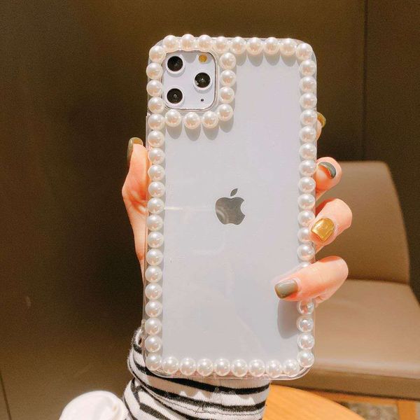 

simple pearl edge cell phone cases soft full phones cover for iphone 12 11 pro max 97133