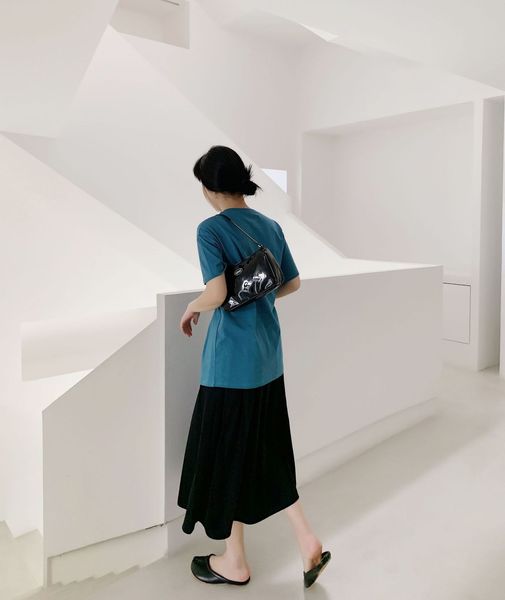 

t-shirt [nan tao] 2020 summer simple cotton t-shirt women's loose and thin round neck short sleeve tethered d2044, White