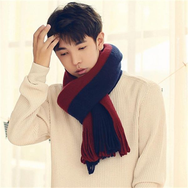 

scarves two-color scarf cotton imitate cashmere tassels keep warm couples neckerchief lovers wraps windproof winter fashion scar, Blue;gray
