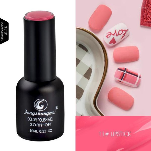 

fengshangmei 10ml uv gel nail polish art coat for a manicure lacquer1, Red;pink