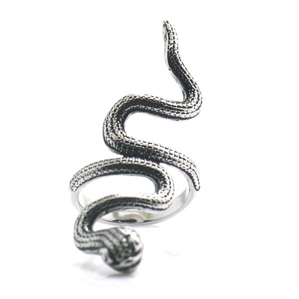 

cluster rings 316l stainless steel punk gothic snake ring, Golden;silver