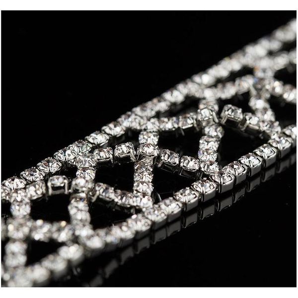 

link, chain romantic bracelet sliver plated women link crystal rhinestone bracelets bangles wedding jewelry wajnv 3bn0 gpua, Black