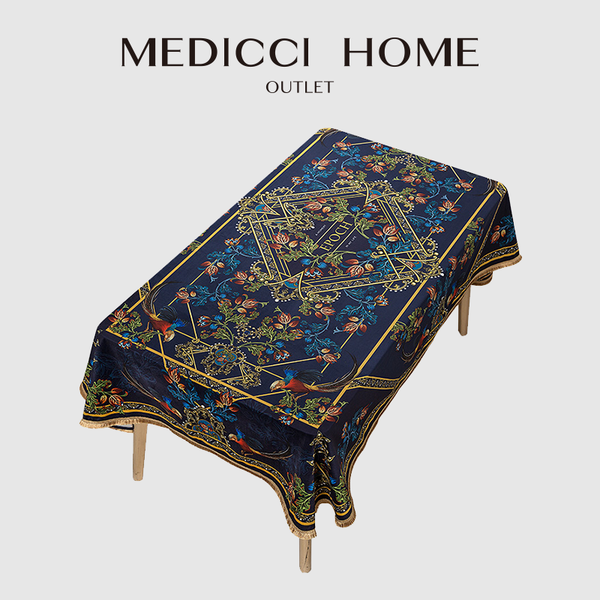 

medicci home american style tablecloth golden pheasant print velvet textured long desk table cover cloth retro high grade