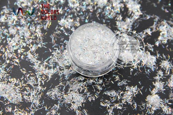 

shinning white with silver colors strip short bar shape 0.2*3mm size glitter dust for nail art or other diy decoration1, Silver;gold