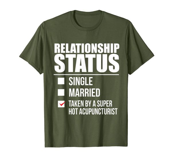 

relationship status taken acupuncturist valentine's day t-shirt, White;black