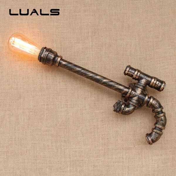 Loft Style Pipe Lamp Personalidade Retro Restaurante Luz de Luz Leds Leds LEDs de Roupas Criativas para Creative Art Deco Iluminação