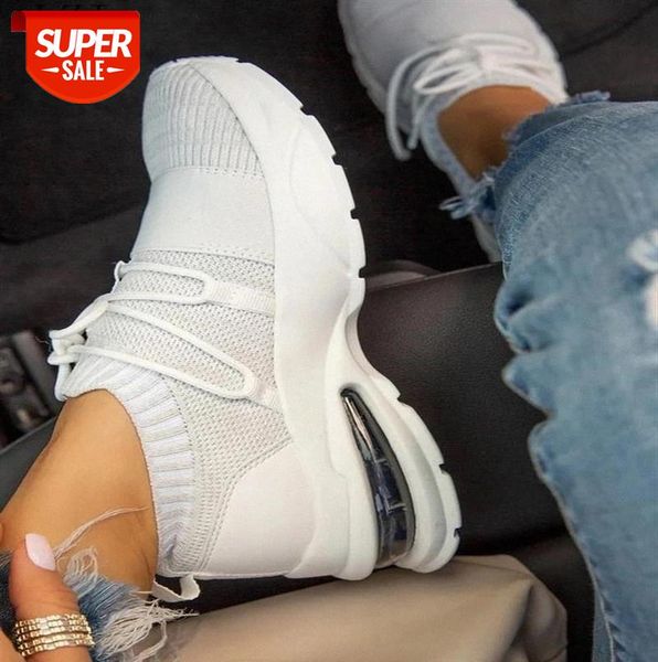 

sneakers for women summer woman breathable sock casual shoes lace up tennis mesh female sport ladies flat big size #p41w