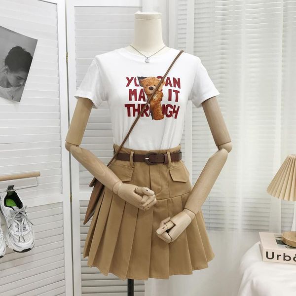 

skirts girl senpai~japanese retro college style pleated skirt female summer high waist anti-empty a-line, Black