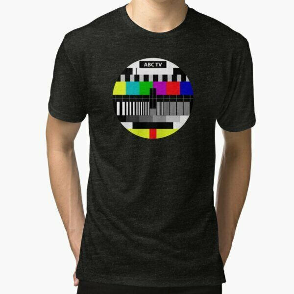 

test pattern shirt tri-blend t-shirt for men women unique gift for friend, White;black