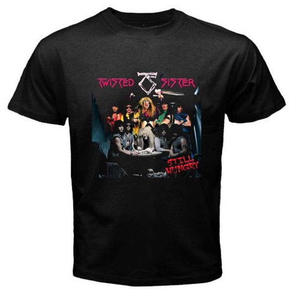 

twisted sister still hungry mens black t-shirt size s to 3xl, White;black