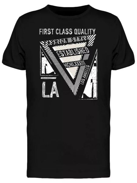 

first class la men's tee -image by shutterstock, White;black