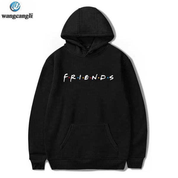 

women's hoodies & sweatshirts friends printed sweatshirt women/men tv show i'll be there for you hoodie fashion fleece warm jacket, Black