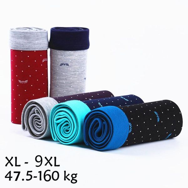 

underpants 3/4/5pcs/lot 9xl men underwear large size man boxer brand men's cotton boxers pouch breathable for, Black;white