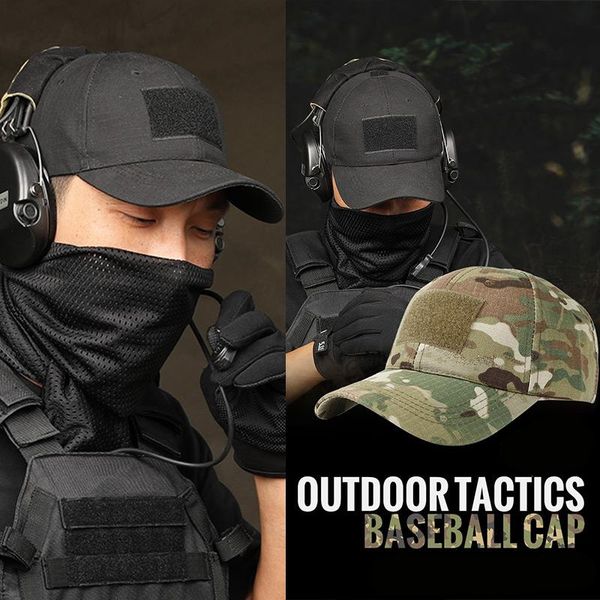 

hunting caps 17 colors camo mens gorras male bone masculino dad hat trucker tactical men cap camouflage snapback outdoor hats, Black;white