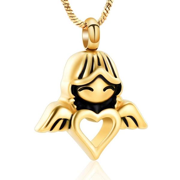 

chains cremation urn necklace for ashes little angel ash keepsake memorial jewelry, Silver
