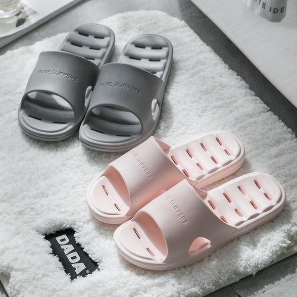 

slippers summer women hollow soft bottom home couple family woman men el bathroom bath sandal pantuflas, Black